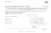 Pulverizatoare GH 833 - graco. · PDF file311483H RO Reparaþii Pulverizatoare GH™ 833 - Pentru utilizare cu straturi acoperitoare arhitecturale, vopsele, straturi acoperitoare pentru