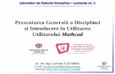 Prezentarea Generală a Disciplinei și Introducere în ...users.utcluj.ro/.../documents/mn-cluj/MN_Cluj_Lab01_Prezentate.pdf · și Introducere în Utilizarea Utilitarului Mathcad