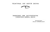 TEATRUL DE ARTĂ DEVA - cjhunedoara.rocjhunedoara.ro/documente/Felicia - Rapoarte/Raport_activitate_an... · analiza datelor financiare din proiectul de management corelat cu bilanţul