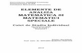 ELEMENTE DE ANALIZA MATEMATICA SI MATEMATICI · PDF fileUniversitatea OVIDIUS Constanţa Departamentul ID-IFR Facultatea Matematica-Informatica ELEMENTE DE ANALIZA MATEMATICA SI MATEMATICI