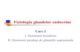 I. Hormonii tiroidieni II. Hormonii produşi de glandele ... · PDF fileFiziologia glandelor endocrine. Curs . 2. I. Hormonii tiroidieni. II. Hormonii produşi de glandele suprarenale