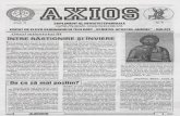 AXIOS/Revista Axios... · cärämida dragostei de Dumnezeu si de semeni, vom reusi sä transformäm lumea ... ci sä avem curajul sä märturi- ... ziua de 22 februarie 2001 a însemnat