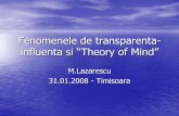 Fenomenele de transparenta- influenta si “Theory of Mind”demo.imageright.ro/lazarescu/user_files/204/2008_timisoara... · Teoria mintii constata si analizeaza faptul ca in jur