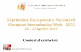 Săptămâna Europeanăa Vaccinării - nd cu precădere populațiile vulnerabile sau greu accesibile. Sursa: ... Culoarea verde = nevaccinare; maro = vaccinare cu 2 sau mai multe doze;