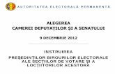 INSTRUIREA PREȘEDINȚILOR BIROURILOR · PDF filesuplimentare, al extrasului de pe copia listei electorale permanente sau de pe lista electorală suplimentară, al listei susţinătorilor,