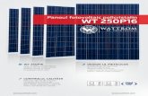 Panoul fotovoltaic policristalin WT 250P16 - Romstal · PDF fileeste un panou solar robust, alcătuit din 60 celule solare. Modulul poate ﬁ inclus în aplicaţii on/off-grid. ...