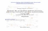 Sistem de propulsie hibrid (termic- electric) inovator ...automobile- · PDF fileDirector proiect: Prof.dr.ing. Ioan Mircea Oprean Bucure