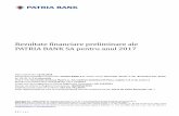 Rezultate financiare preliminare ale PATRIA BANK SA …bvb.ro/infocont/infocont18/PBK_20180215202906_Raport-preliminar...Standardelor Internationale de ... SAI Carpatica si cele 3