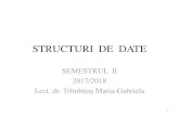 STRUCTURI DE DATE - Facultatea de Matematică şi …gabitr/curs1_2.pdf ·  · 2018-02-26Cuprinsul cursului 1. Introducere. Structuri de date. Algoritmi. 2. Complexități 3. Tipuri