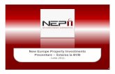 New Europe Property Investments Prezentare – listarea … New Europe Property Investments Prezentare – listarea la BVB - iunie 2011-Un grup de companii de investi ții și dezvoltare