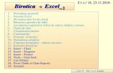 C / 16, 23.11.2016 Birotica Excel 2 - cs.ubbcluj.roper/Master_Id/Curs 7,8 ~ Excel-2.pdfFerestra Excel 3. Divizarea unei foi de calcul ... 3.03 7.10 3.08 6.70 3.36 7.50 ... in limba