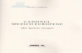 Canonul muzicii europene - cdn4.libris.rocdn4.libris.ro/userdocspdf/751/Canonul muzicii europene - Oleg... · Harold Bloom gi,,canonul occidental" ..... .....73 Conceptul de canon