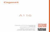 Gigaset A116gse.gigaset.com/.../A116/A31008-M2801-R601-1a-TK19_… ·  · 2016-07-28( Prezentarea generală a meniului, p. 19) ... temperatură de la +5 °C până la +45 °C. De