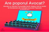 Are poporul Avocat?€¦ ·  · 2017-10-03de prezentator și invers veți fi scoși pentru câteva secunde din ... Prezentarea Campaniei TARE-n drepturi ... Excepția de neconstituționalitate