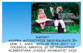 RAPORT - Colegiul Agricol si de Industrie Alimentara ...colegiuladamachi.ro/docs/2016-2017/Presentation1.pdf · ( biologie/ geografie/ chimie) ... (prof. Olariu Ioan) de a elabora