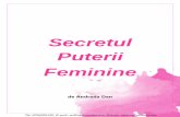 Secretul Puterii Feminine - Consilier de Relatii Iubireandradadan.com/ebook/secretul-puterii-feminine.pdf · am trait in procesul de transformare prin care am trecut mi-au devenit