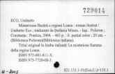  · 723196 RCO, Umberto Numele trandafiruiui : / Umberto Eco ; traducere Postfaÿä de Florin Chi-ritescu. — Chisinäu : Hyperion, (Mari proŽatori