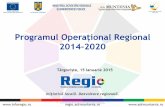 Programul Operațional Regional - cjd.ro por 2014...• regenerarea și revitalizarea zonelor urbane (modernizare spații publice, reabilitare clădiri/ terenuri abandonate, centre