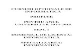 CURSURI OPŢIONALE DE INFORMATICĂ - fmi.unibuc.rofmi.unibuc.ro/ro/pdf/2014/...anul_III_2014-2015.pdf · universitar 2014-2015 ... aplicatii ale teoriei grafurilor si combinatoricii