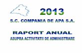 raport - 2013 ca - SC Compania de Apa Oradea SA administratorului_pt... · c. Analiza contului de profit şi pierdere 11 ... Transportul şi distribuŃia apei potabile ... - 11 posturi