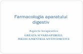 Farmacologia aparatului digestiv - Universitatea de ...farmacologie.umfcluj.ro/wp-content/uploads/downloads/2014/06/C2... · Antibiotice –eritromicina ... Daca apar tulb. hidroelectrolitice
