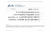 cerinţele legale ca parte a certificării ISO - renar.ro 2004... · EA-7/04 – Conformarea cu cerinţele legale ca parte a certificării ISO 14001:2004 acreditate Aprilie 2010 rev