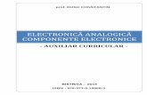 ELECTRONICĂ ANALOGICĂ COMPONENTE ELECTRONICE · componente electronice - auxiliar curricular - ... dispozitive optoelectronice..... 128 8.1. dispozitive fotodetectoare ...