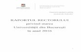 RAPORTUL RECTORULUI privind starea Universității … · completează acest document toate rapoartele de autoevaluare elaborate ... procesului de realizare a acestui raport a ...