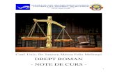 DREPT ROMAN - NOTE DE CURS - Roman... · 7 Explicaţia pe care ne-a transmis-o Ulpian este criticată prin faptul că ne arată normele de drept privat ca pe un sistem chemat să