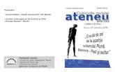 Consiliul Judeţean Bacău Revista Ateneu ... · Bacovia – .” Plumb ... • Colocviu de impresii, cockt ila O70ra 1 . 0 Centrul Internaţional de Cultură şi Arte George Apostu”