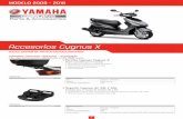 Accesorios Cygnus X - cdn.yamaha-motor.eucdn.yamaha-motor.eu/.../2012-Yamaha-CYG125-accsheet... · No se puede montar con El Topcase Yamaha Touring de 39 litros Conjunto de cerradura