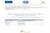 METODOLOGIE DE SELECȚIE A GRUPULUI ȚINTĂgreatpeopleinside.com/ro/wp-content/uploads/2018/06/DPDV... · Proiect cofinanțat din Fondul Social European prin Programul Operațional