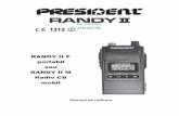 RANDY II P portabil sau RANDY II M Radio CB mobil fileDATĂ (fără a transmite şi fără a utiliza comutatorul "push-to-talk / apăsaţi pentru a vorbi») a) Verificaţi conexiunile