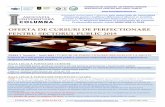 OFERTA DE CURSURI DE PERFECTIONARE PENTRU …asociatiacolumna.ro/wp-content/uploads/2018/11/GRILA-CURSURI-MUNTE... · 2 GRILA CURSURI DE PERFECTIONARE ORGANIZATE IN STATIUNEA SINAIA
