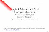 Logic a Matematic a ˘si Computat˘ional aleustean/Teaching/2015-LOGIC/Curs1-handout.pdf · I un limbaj matematic universal (lingua characteristica universalis) ^ n care toat a cunoa˘sterea