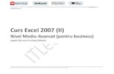 Curs Excel 2007 (II)drexcel.ro/excel2_2007.pdf · Curs Excel 2007 (II) Nivel Mediu-Avansat (pentru business) suport de curs in clasa (demo) ... Excel a căutat şi a înlocuit formatările