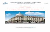 ADMITEREA - ase.roase.ro/admitere2018/masterat2018/pdf/Brosura Admitere masterat 2018... · Excepţie fac cei ale căror competenţe lingvistice de comunicare în limba română sunt