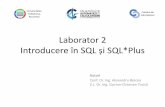 Laborator 2 Introducere în SQL și SQL*Plus - ocw.cs.pub.ro · Universitatea Politehnica ucurești Catedra de Calculatoare Laborator 2 Introducere în SQL și SQL*Plus Autori Conf.