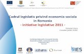 Cadrul legislativ privind economia sociala in Romania ... Rusu.pdf · Antreprenor, antreprenoriat, economie sociala, intreprindere sociala ” utilizează noţiuni care nu se regăsesc