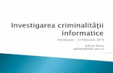 Introducere Adrian Iftene adiftene@info.uaicadiftene/Scoala/2019/ICI/Cursuri/ICI_Introducere.pdf · criminalitatea informatică Standarde în domeniul probelor digitale Principii