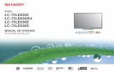 LC-70LE835E/RU/LE836E/S Operation-Manual RO - sharp.eu · 1 Stimate client SHARP Vă mulţumim pentru achiziţia produsului televizor color LCD SHARP. Pentru siguranţă şi o perioadă