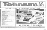 CI - qsl.net · În această lună se împlinesc zece ani de existenţă a revistei «Teh nium» apărută iniţial ca supliment al revistei «Stiinţă şi tehnică», Mi