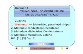 C14-MTCE- Tehnologia componentelor pasive discretevega.unitbv.ro/~nicolaeg/MTCE- ITTI-2016-2017-2018/BIBLIOGRAFIE/Curs... · Materiale electotehnice pentru electronica Legile si parametrii