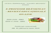 LUGOJ - colegiultehnicvaleriubraniste.ro nr. 6.pdf · Îmbinarea teoriei cu exemple din munca la catedră, personalizată fiecărui profesor, împărtășirea experiențelor didactice