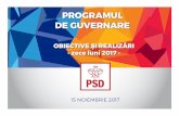 PROGRAMUL DE GUVERNARE - psd.ropsd.ro/assets/pdf/Program_de_guvernare.pdf · - 1 - programul de guvernare obiective Și realizĂri - zece luni 2017 - 15 noiembrie 2017