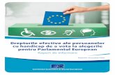 Drepturile efective ale persoanelor cu handicap de a vota ... · premergătoare alegerilor pentru Parlamentul European, Comitetul Economic și Social European (CESE), un organ consultativ