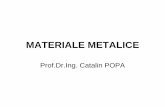 MATERIALE METALICE - sim.utcluj.ro Metalice 1.pdf · Aliaje metalice. Faze, constituenţi structurali. Aliaj = material complex obţinut prin difuzie, având ca bază un metal, caracterizat