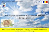 Cercetarea stiintifica a factorilor naturali terapeuticibioclima.ro/Constantin Munteanu-3.pdf · componente ale materiei vii. Această ... anumitor substanţe, metabolismul celular,