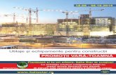 i echipamente pentru construcții PROMOȚII VARĂ-TOAMNĂ · *Preţuri exprimate în euro, nu includ T.V.A. Plata se face în lei la cursul BNR + 1% 2 Syntesi 160 605 € Syntesi