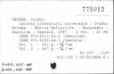  · 775012 DRIMBÄ, Ovidiu Istoria literaturii universale / Ovidiu Edi tie definitiva. Bucuresti Drimba . Saeculum : Vestal a, 1997 . 2 vol . 20 cm.
